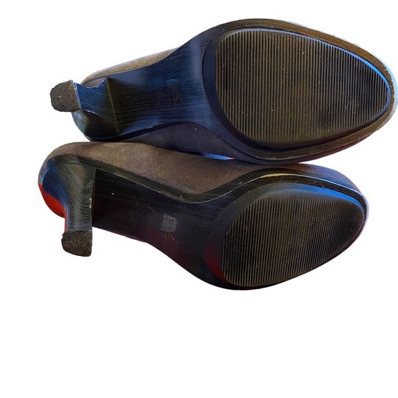 MICHAEL Michael Kors Kincade Gray Suede Slouch High Heel Pull-on Boots Sz 7.5 M - Picture 5 of 9